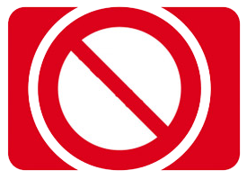 panneau d'interdiction pour le vidage du canal